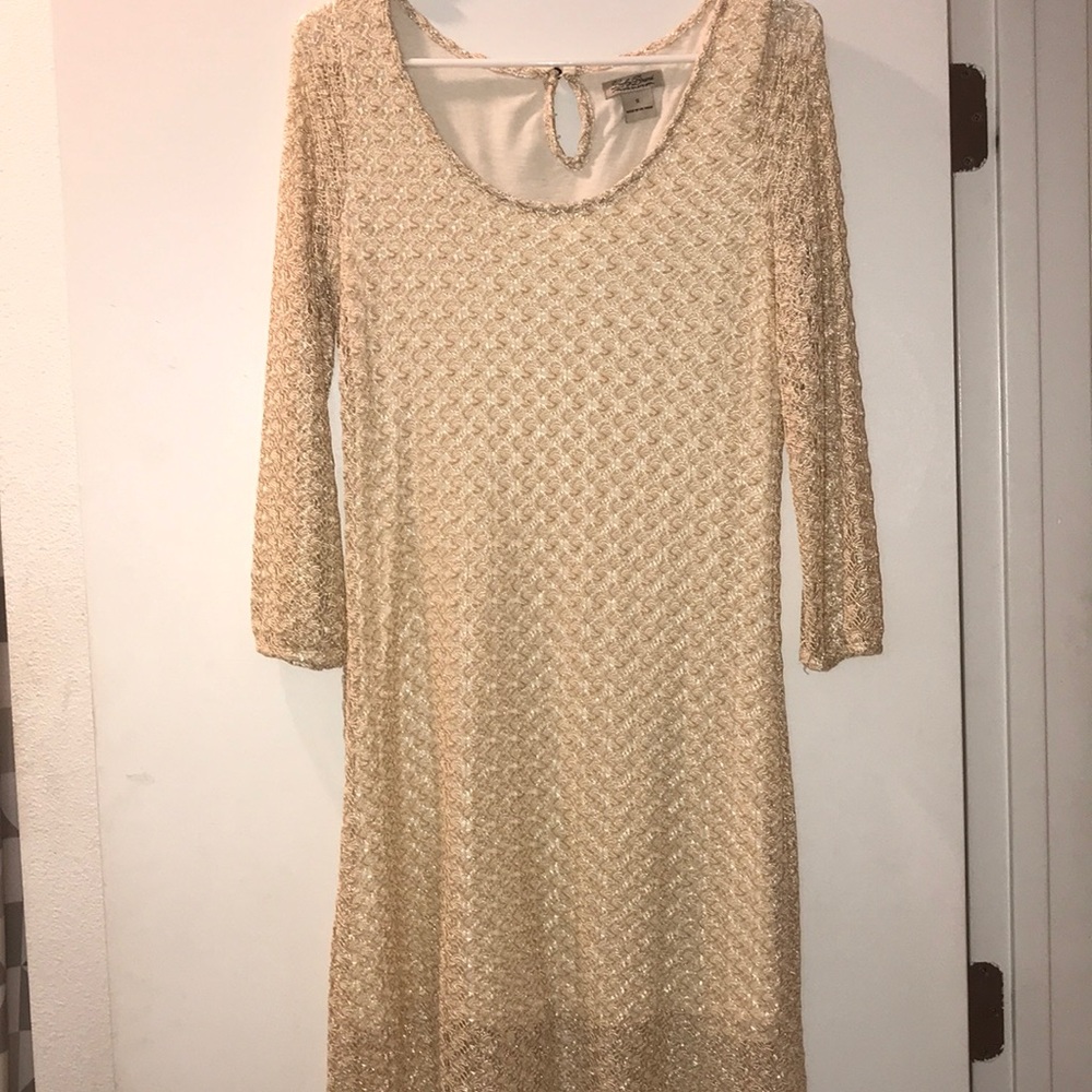 Lucky Brand Metallic Gold Dress